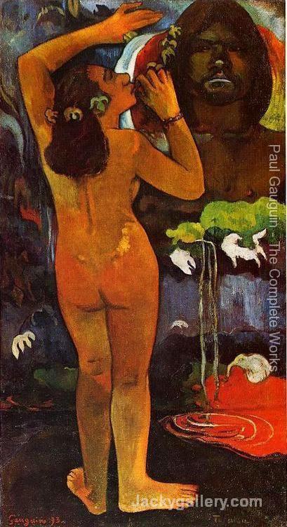 Hina Tefatou Aka The Moon And The Earth by Paul Gauguin paintings reproduction